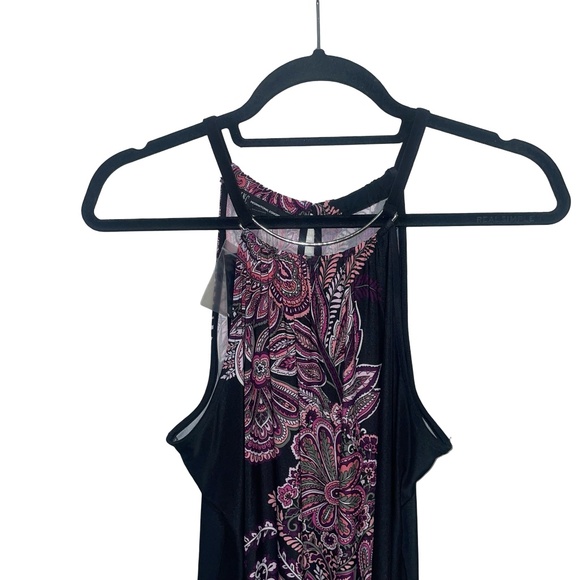 INC Hardware Tank Top Black Cascading Fest Lightweight Stretch Sz Petite XL - Picture 7 of 15